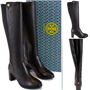 Tory Burch Sullivan Leather Knee High Boots